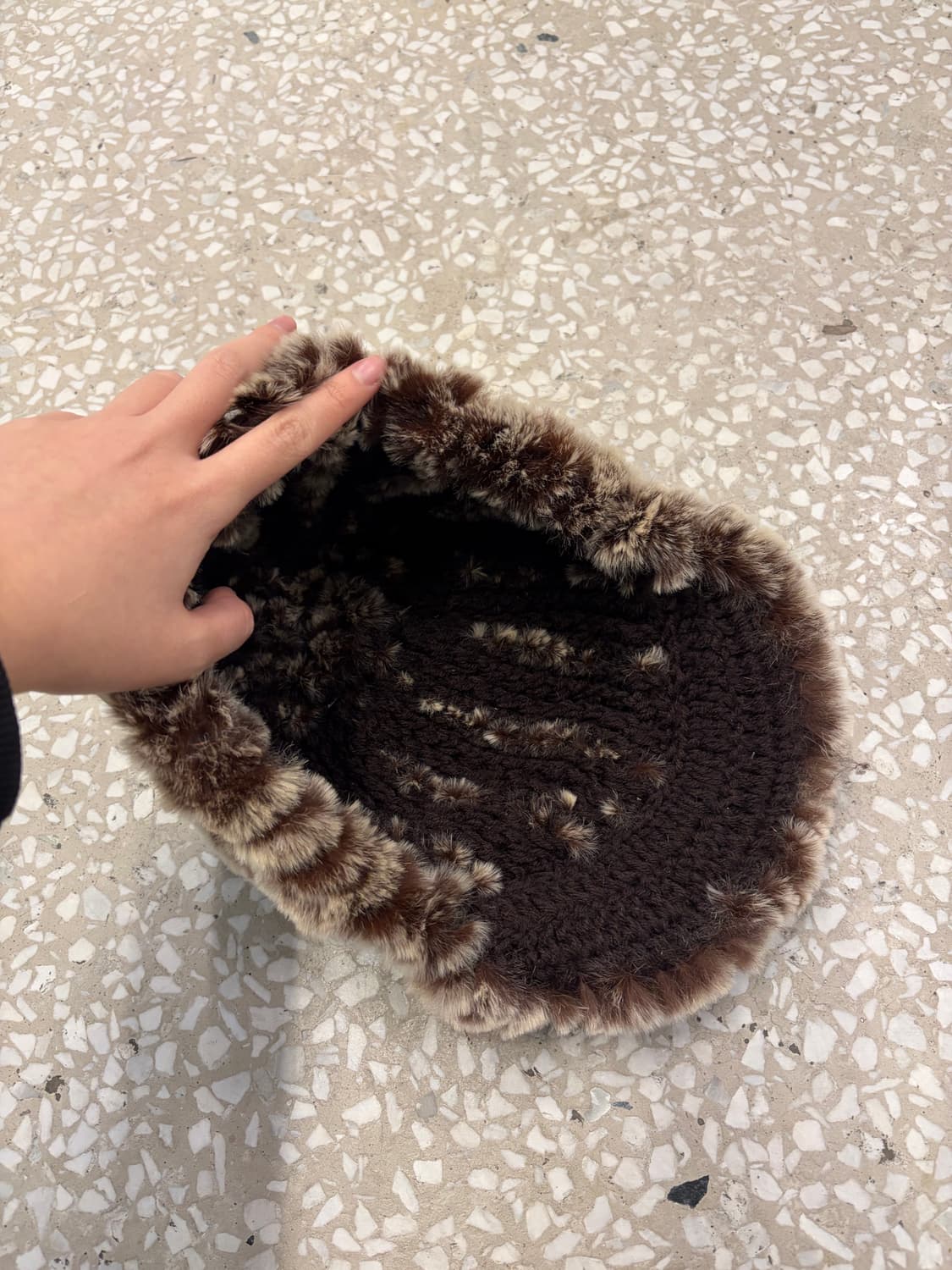 Vintage Faux Fur Bucket Hat 상품이미지4