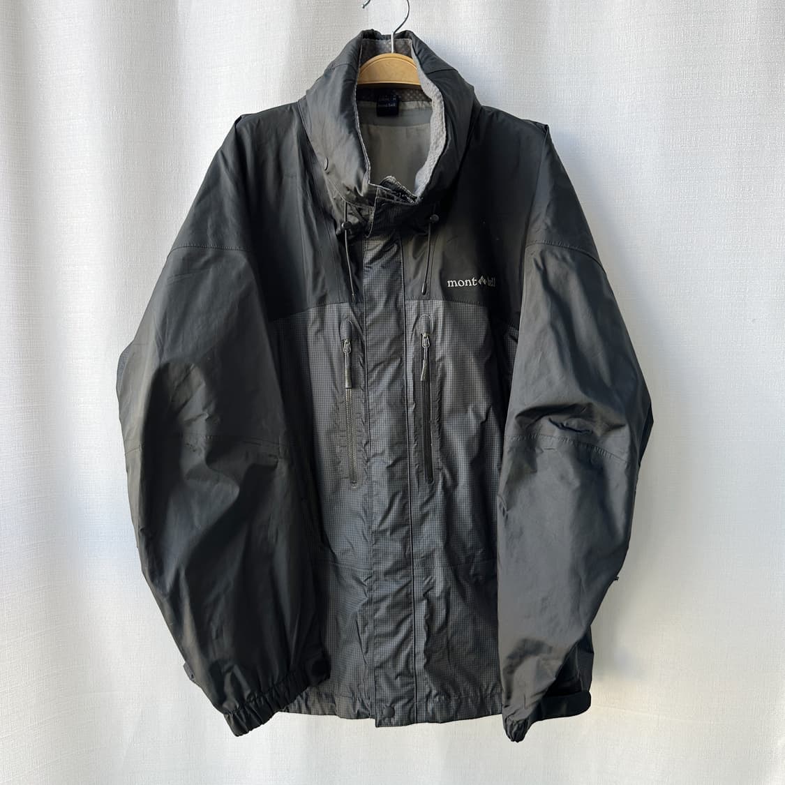 몽벨 재팬 나일론 마운틴 자켓 블랙 차콜 L 상품이미지2