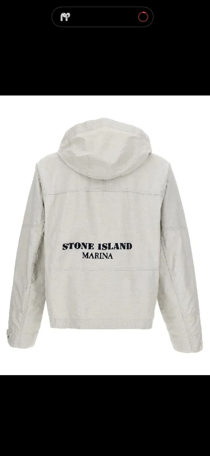 스톤아일랜드 MARINA마리나 린넨후드자켓 화이트XL 상품이미지1