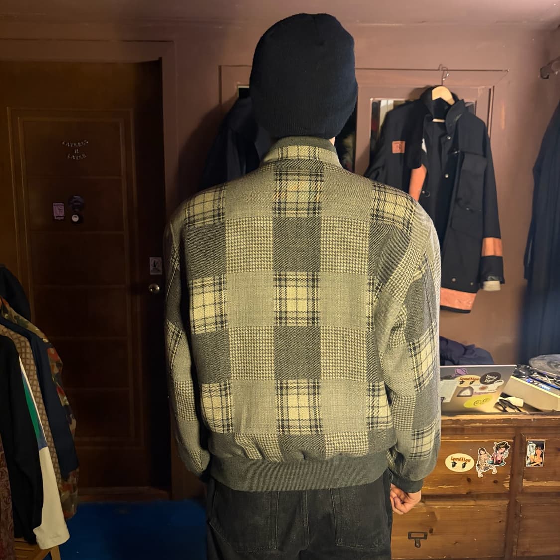 BANDO VENTURA GRAY WOOL SQUARE BOMBER 상품이미지5