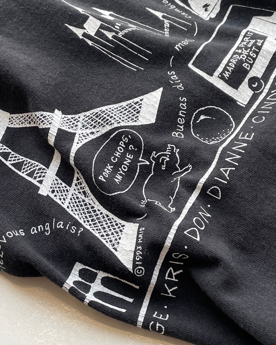 ‘Madrid & Paris tour 93’ T-shirt L 상품이미지9