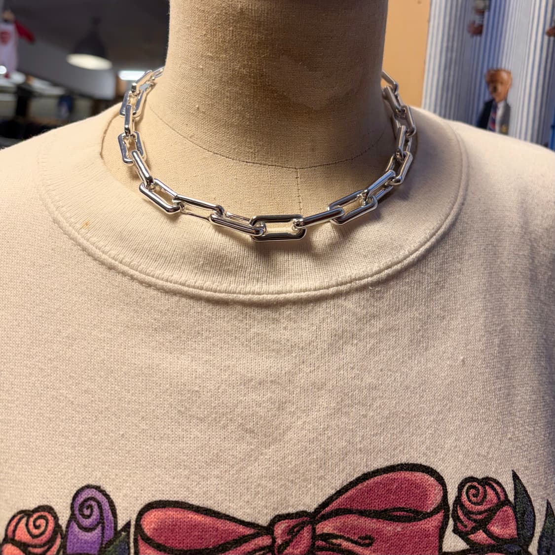 새상품 신주 실버코팅 체인 목걸이 상품이미지2