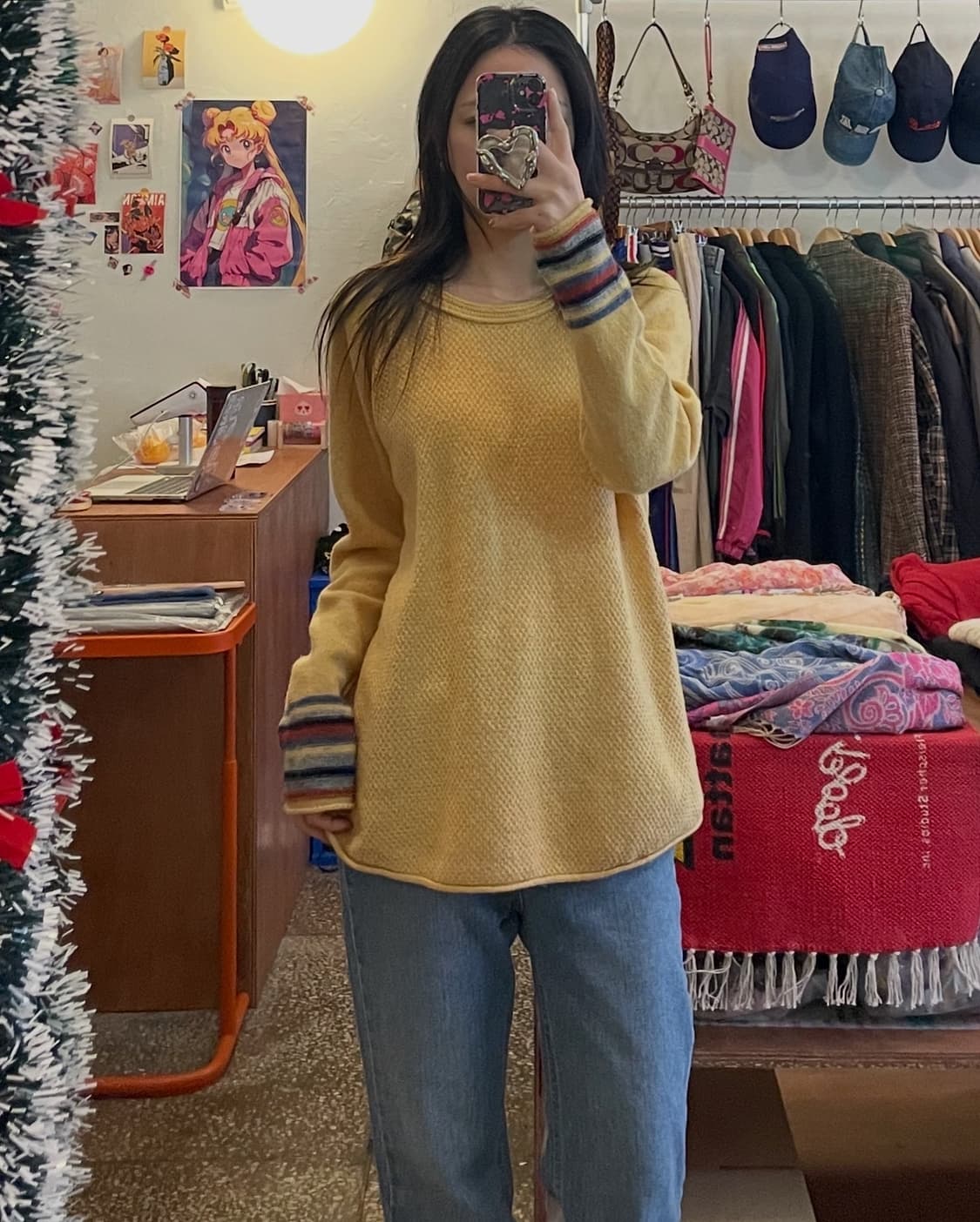 스트라이프 울 슬리브 니트 [무배] 상품이미지1