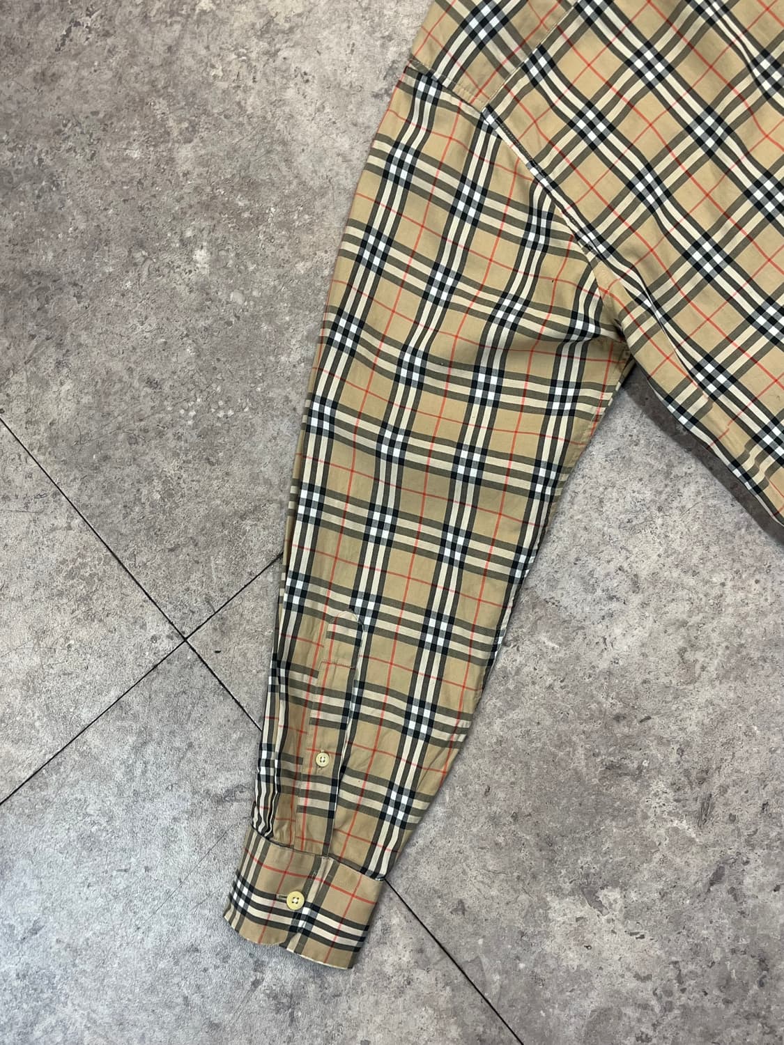 버버리 체크 셔츠 베이지 M #csz2538 상품이미지9