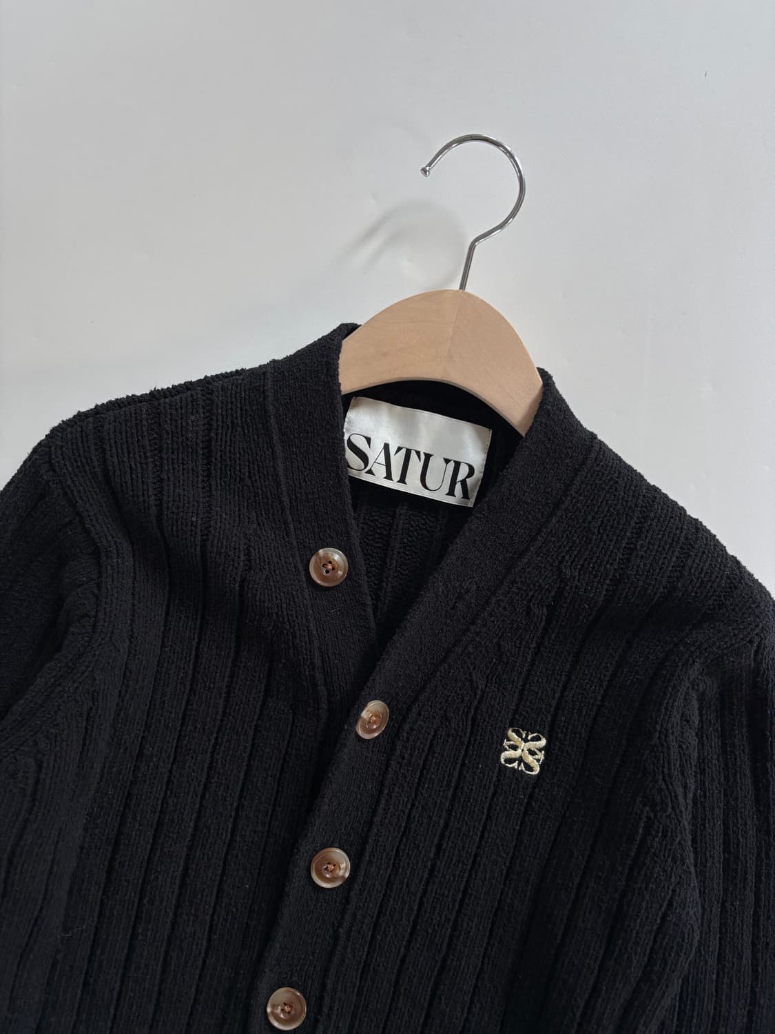 Satur 새터 파로 부클 가디건 블랙 상품이미지3