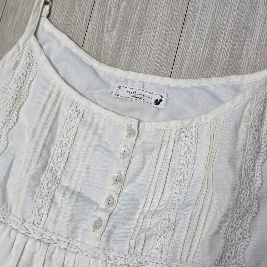 스즈코 모리걸st 레이스 아이보리 슬리브리스 캉캉 롱원피스 상품이미지5