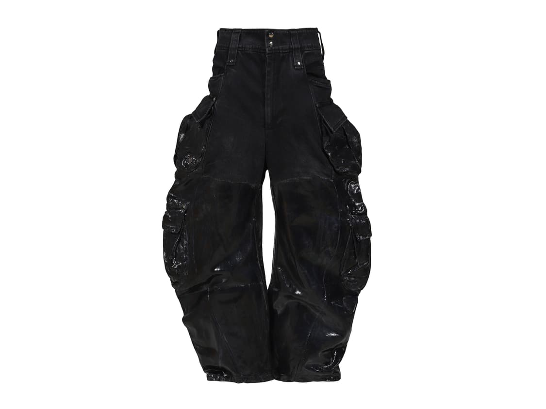 CANNNONE 2026ss 오일왁싱코팅 카고 곱창팬츠 상품이미지1