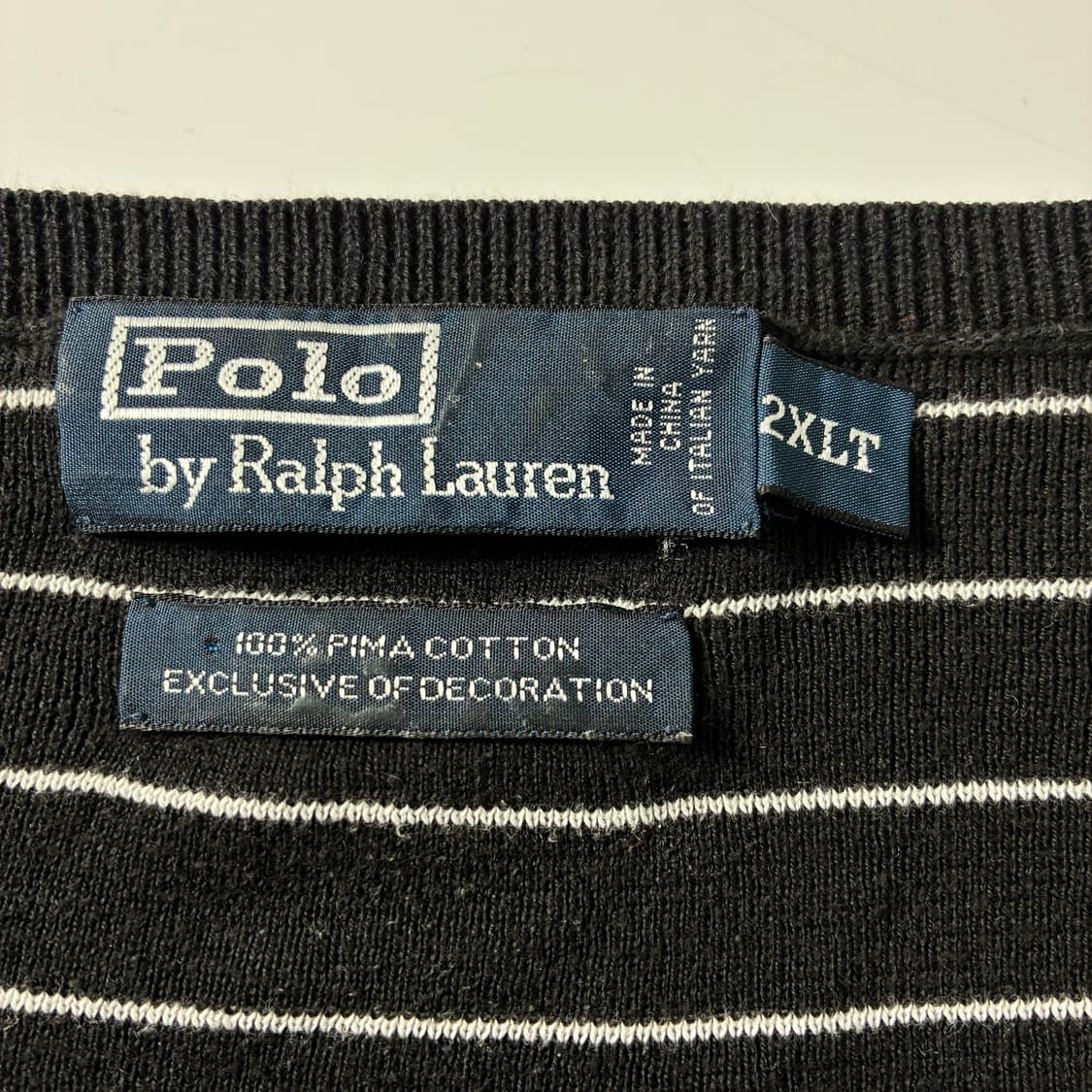 Polo  폴로 랄프로렌 90,s 자수 피마코튼 스트라이프 니트 상품이미지3