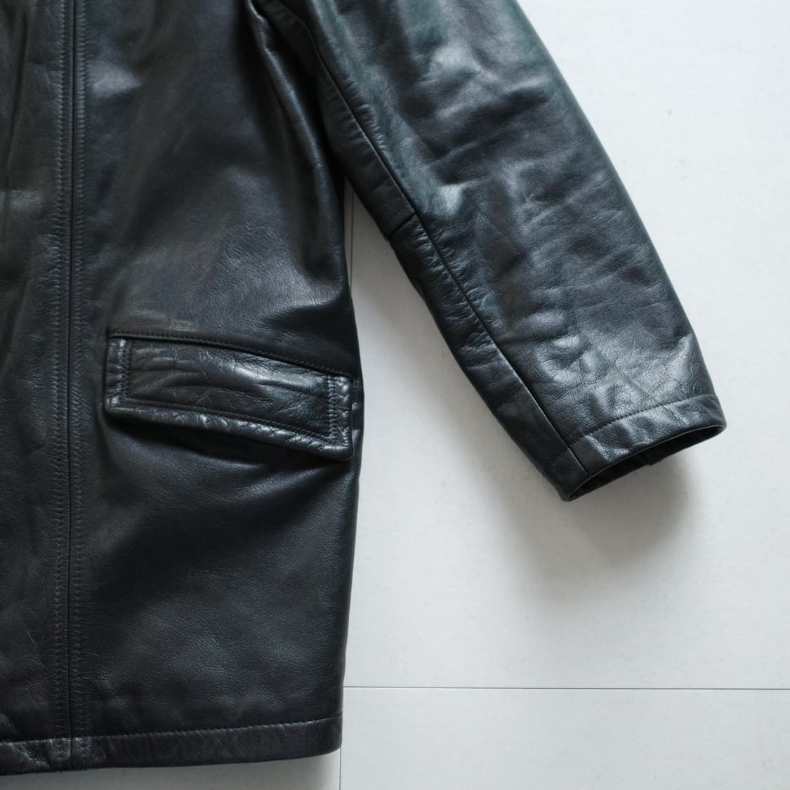 90s 리바이스 렌치 웨스턴 리얼 레더 자켓 M 상품이미지3