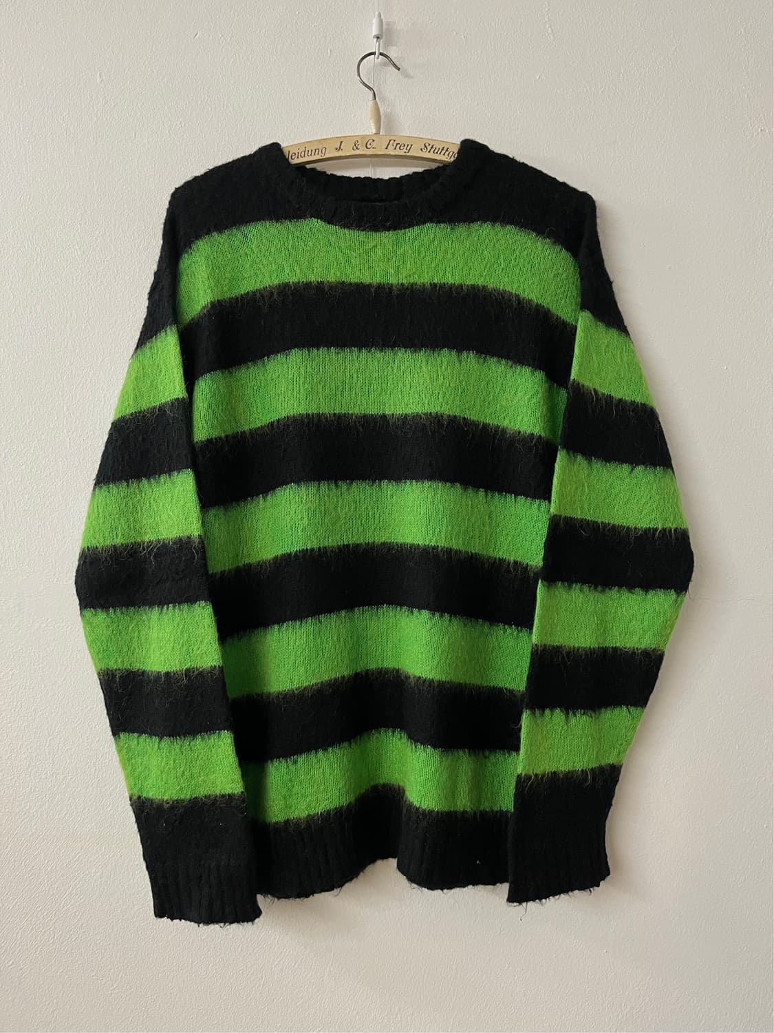 빈티지 보더 스트라이프 모헤어 니트 펑크 상품이미지2