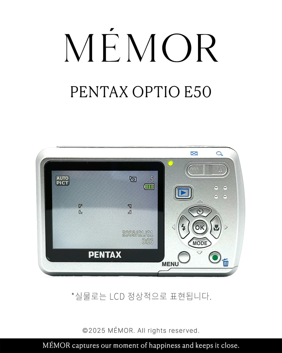 입문자 추천/AA배터리 사용💗PENTAX OPTIO E50 펜탁스 디카 상품이미지5