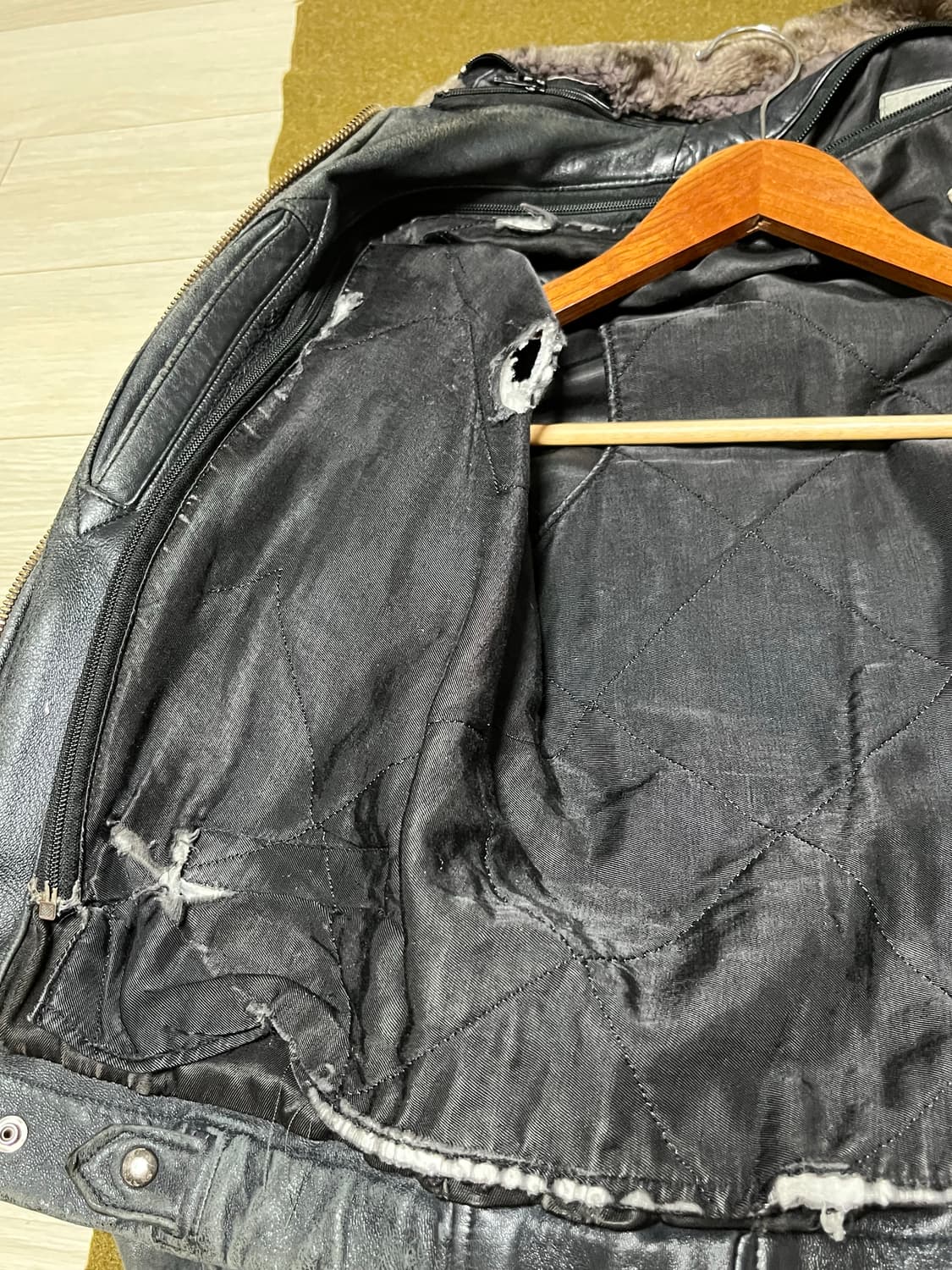 프랑스군 레더 자켓(공군 파일럿 자켓) 상품이미지5