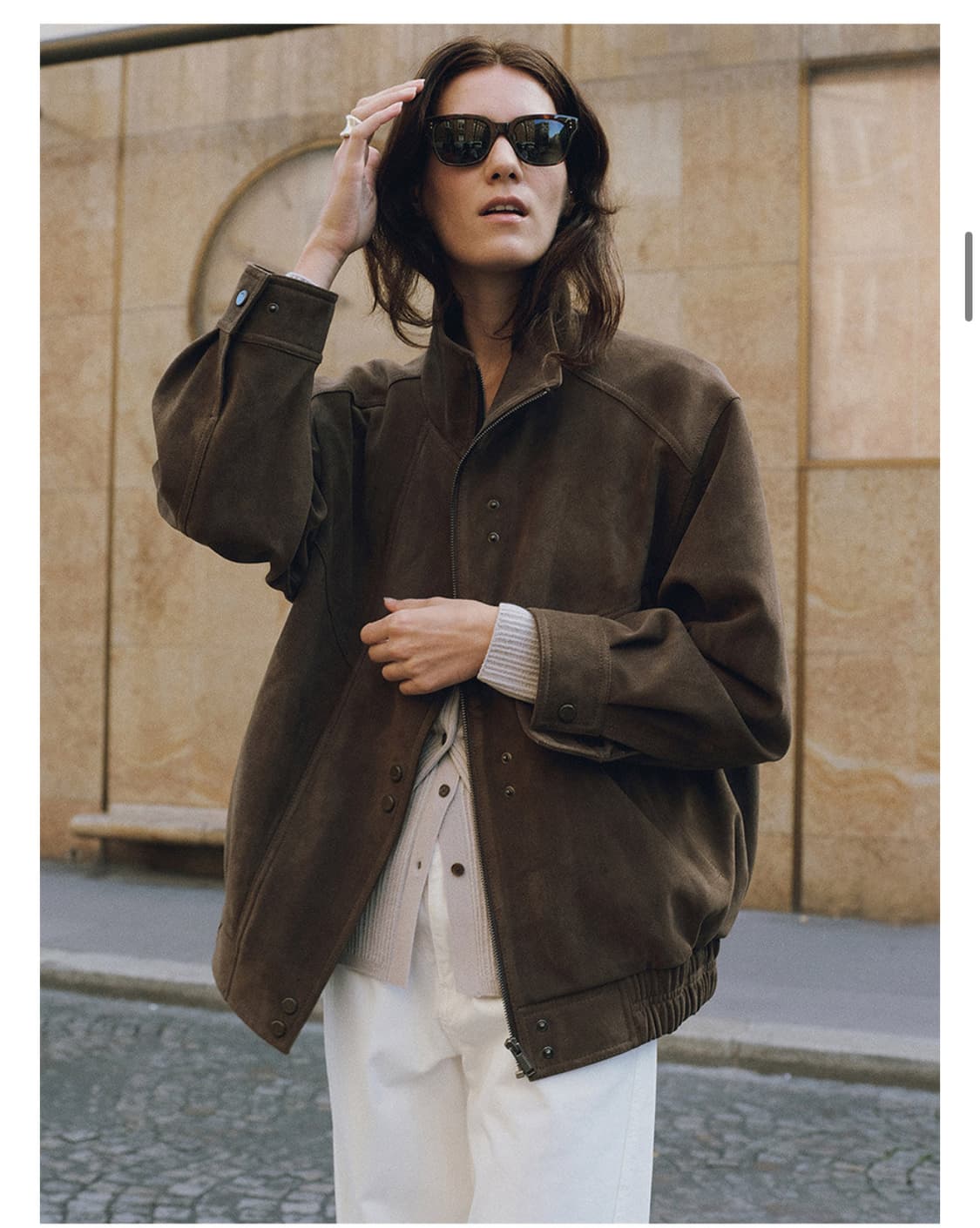 루에브르 스웨이드자켓 카키브라운 상품이미지1