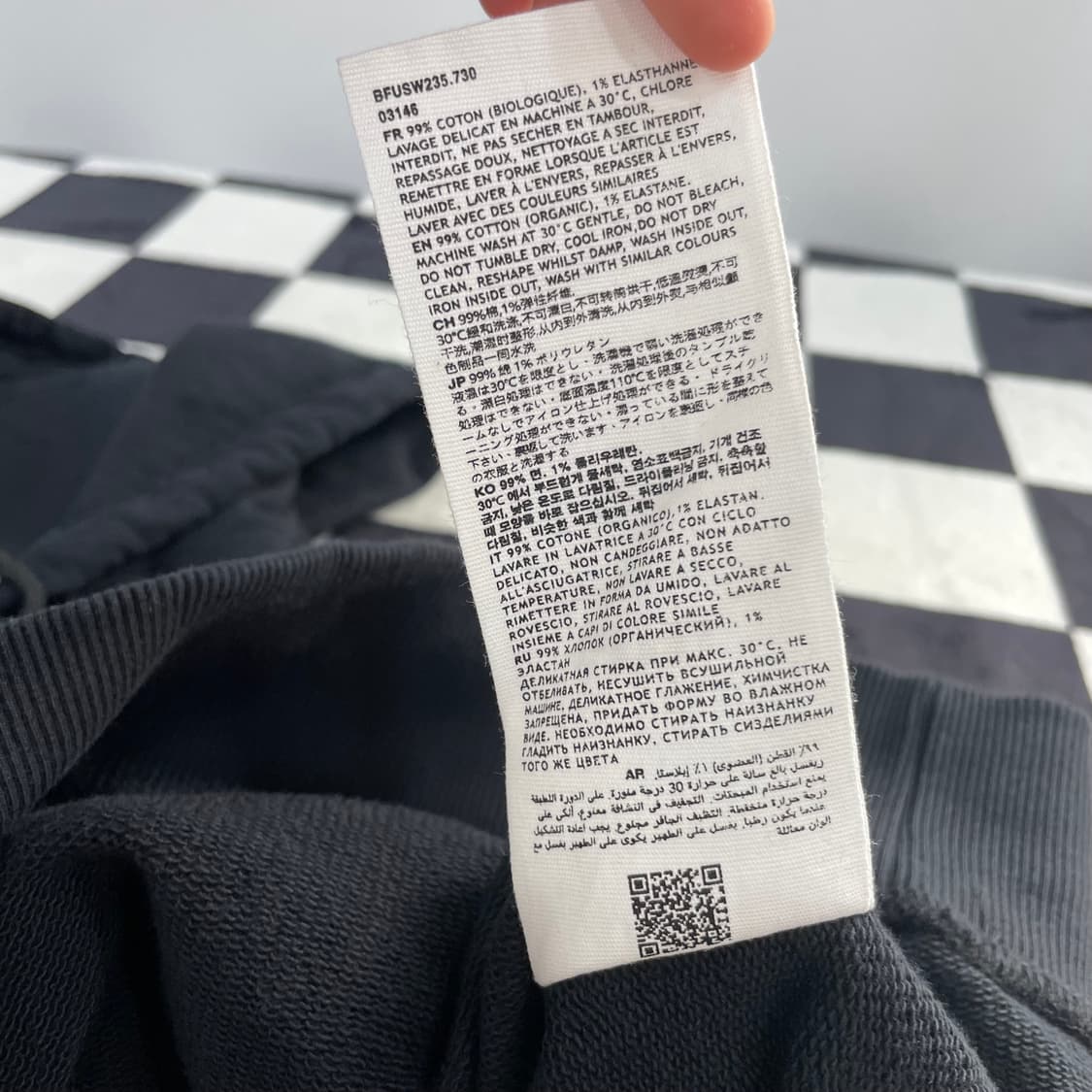 정품) AMI 아미 스몰 하트 로고 플리스 후드 블랙 (M) 상품이미지6