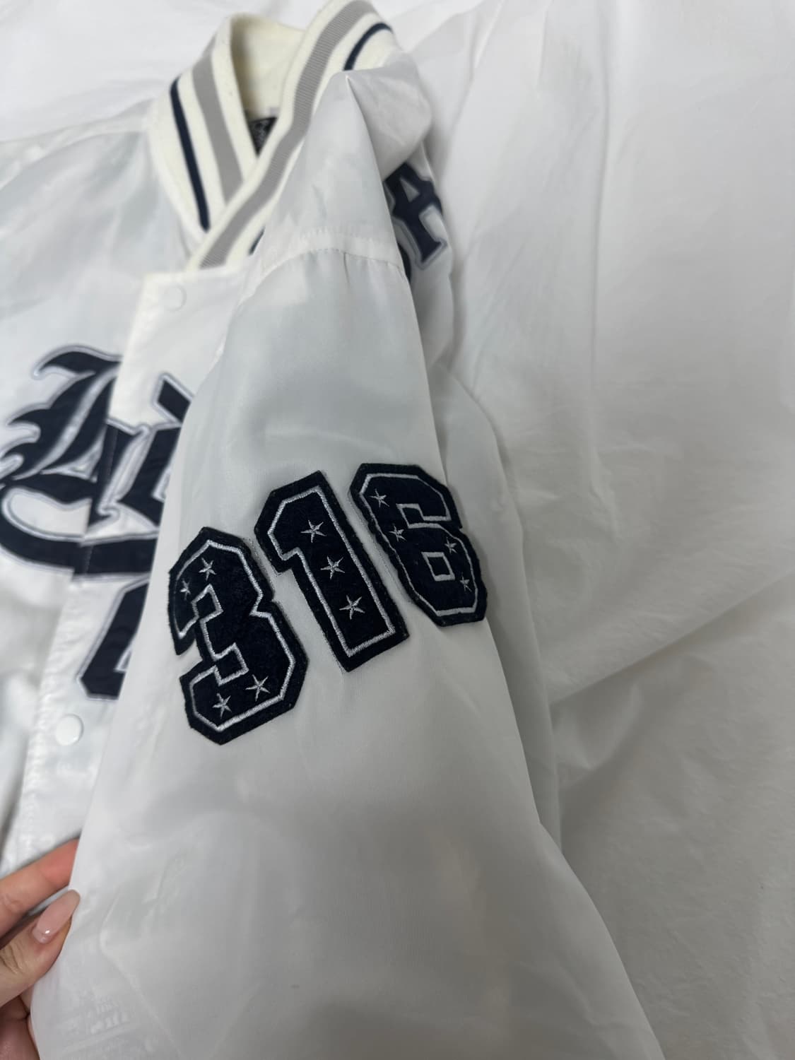 배디 바시티 자켓 Baseball Jacket White M 상품이미지8