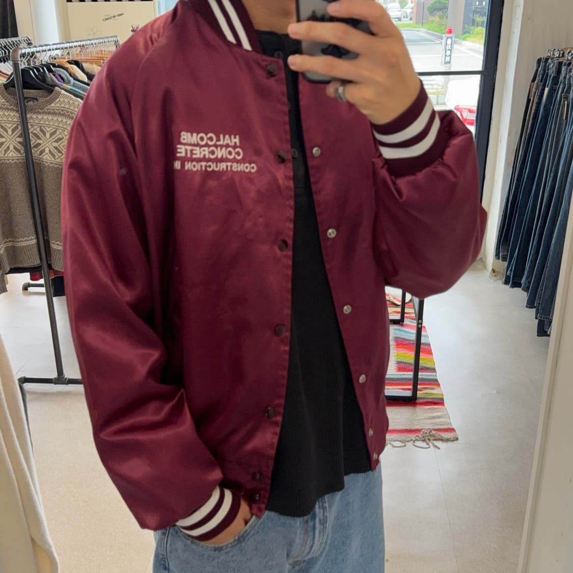 90s 새틴 봄버 자켓 상품이미지5