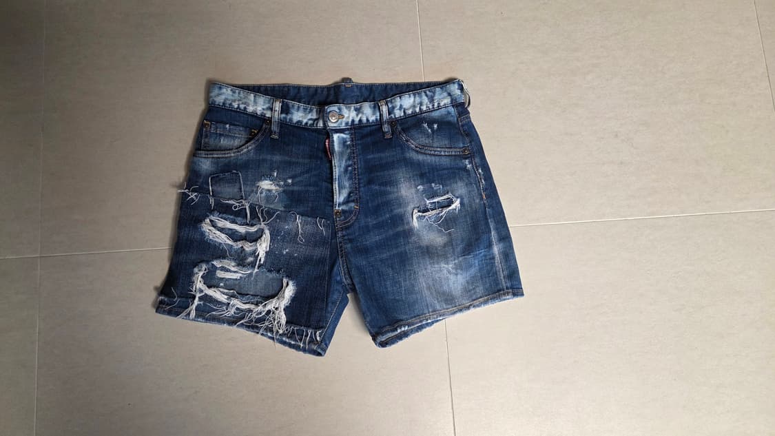 Dsquared2 디스퀘어드  워싱 와이드 데님 반바지 상품이미지2