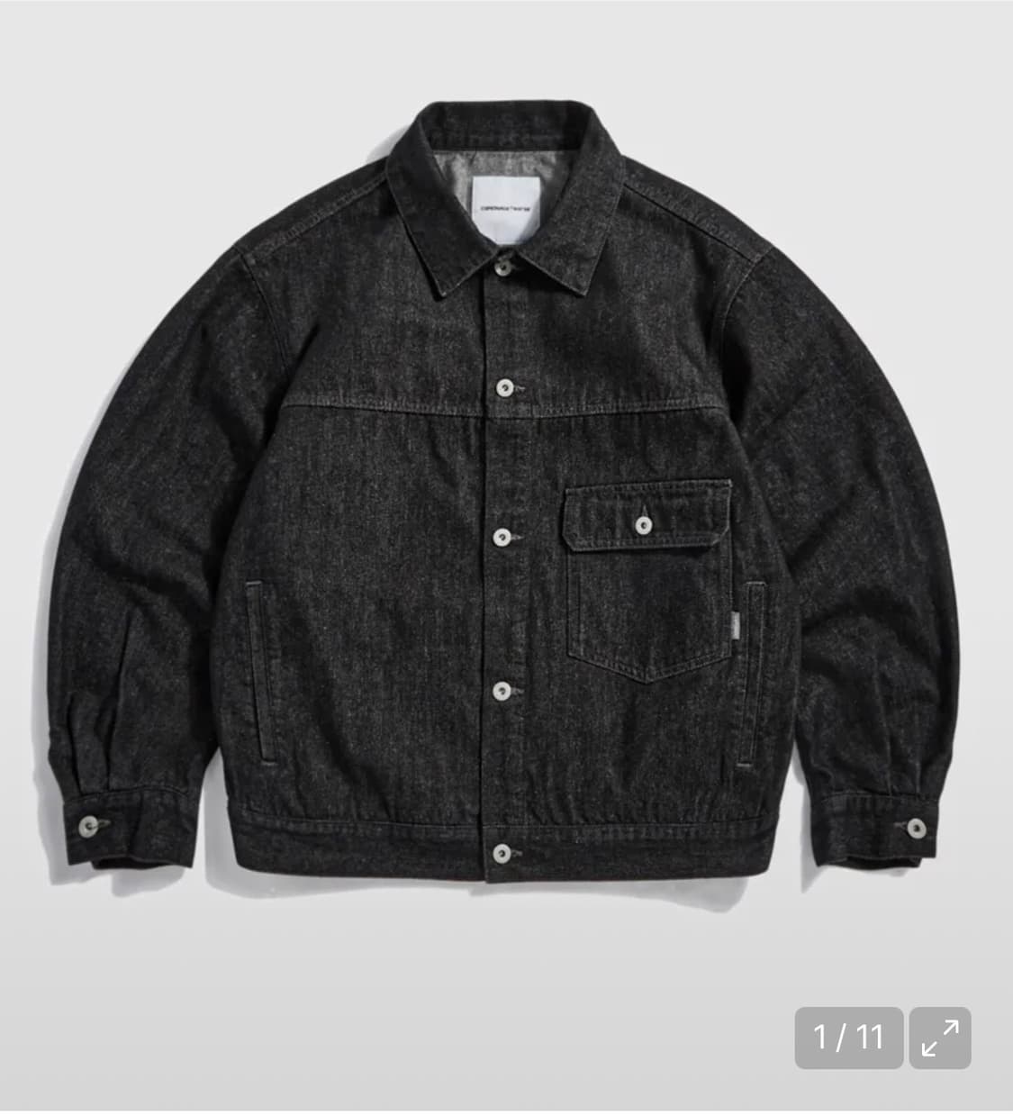 espionage Relaxed Denim Jacket Black 상품이미지1