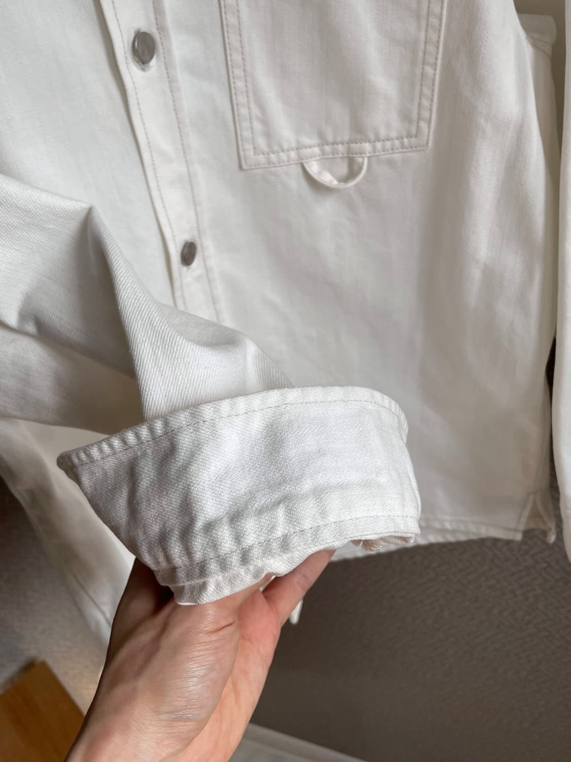 PLAC 플랙 화이트 데님 코튼자켓 상품이미지7