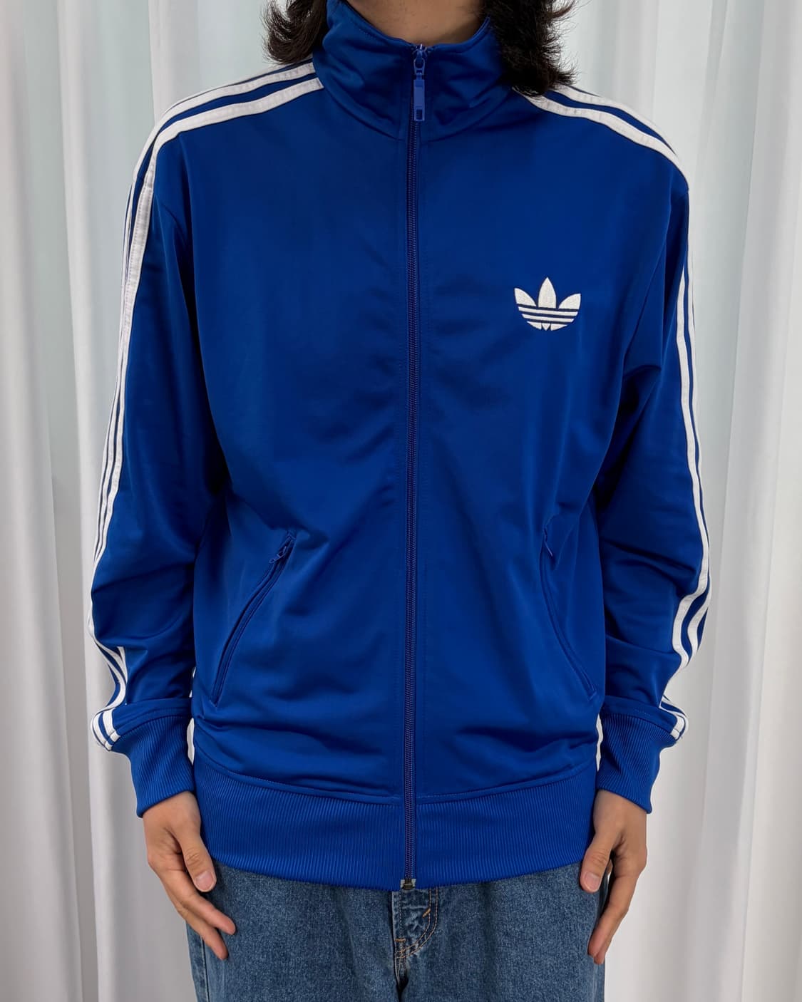 [L]아디다스 구형 파이어버드 블루 트랙탑 져지 상품이미지3