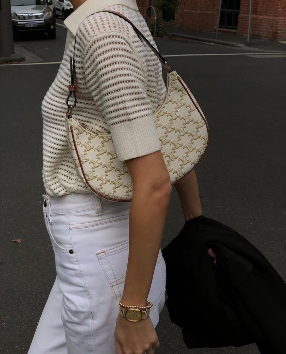 [A+ 정품]  셀린느 아바백 미디움 화이트 상품이미지7