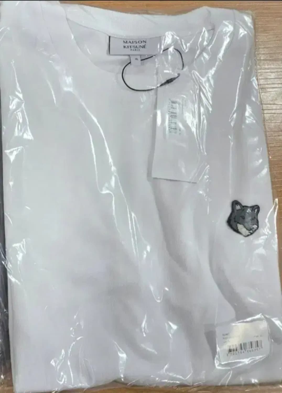메종키츠네 폭스헤드 반팔티   화이트/블랙 상품이미지2