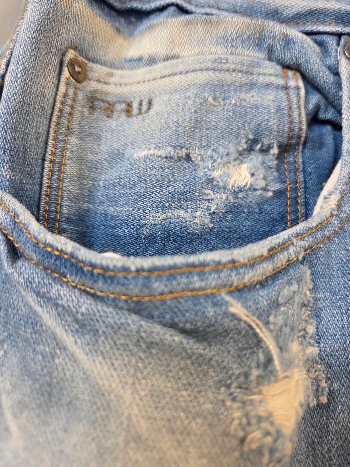 G-Star Raw 디스트로이드 데님 청바지(W32/L32) 상품이미지4