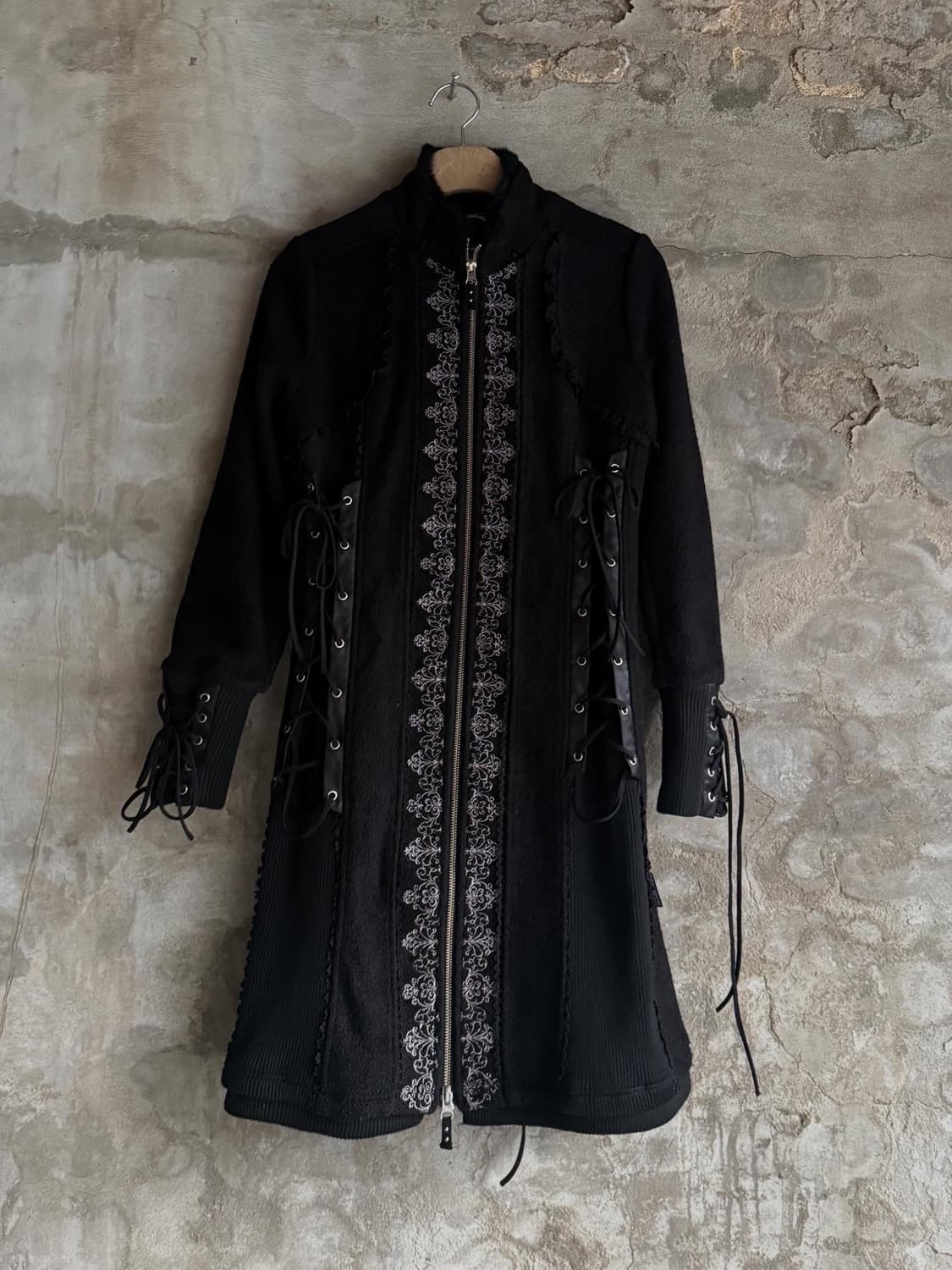 Ozz on Lace Detail Long Coat 상품이미지1