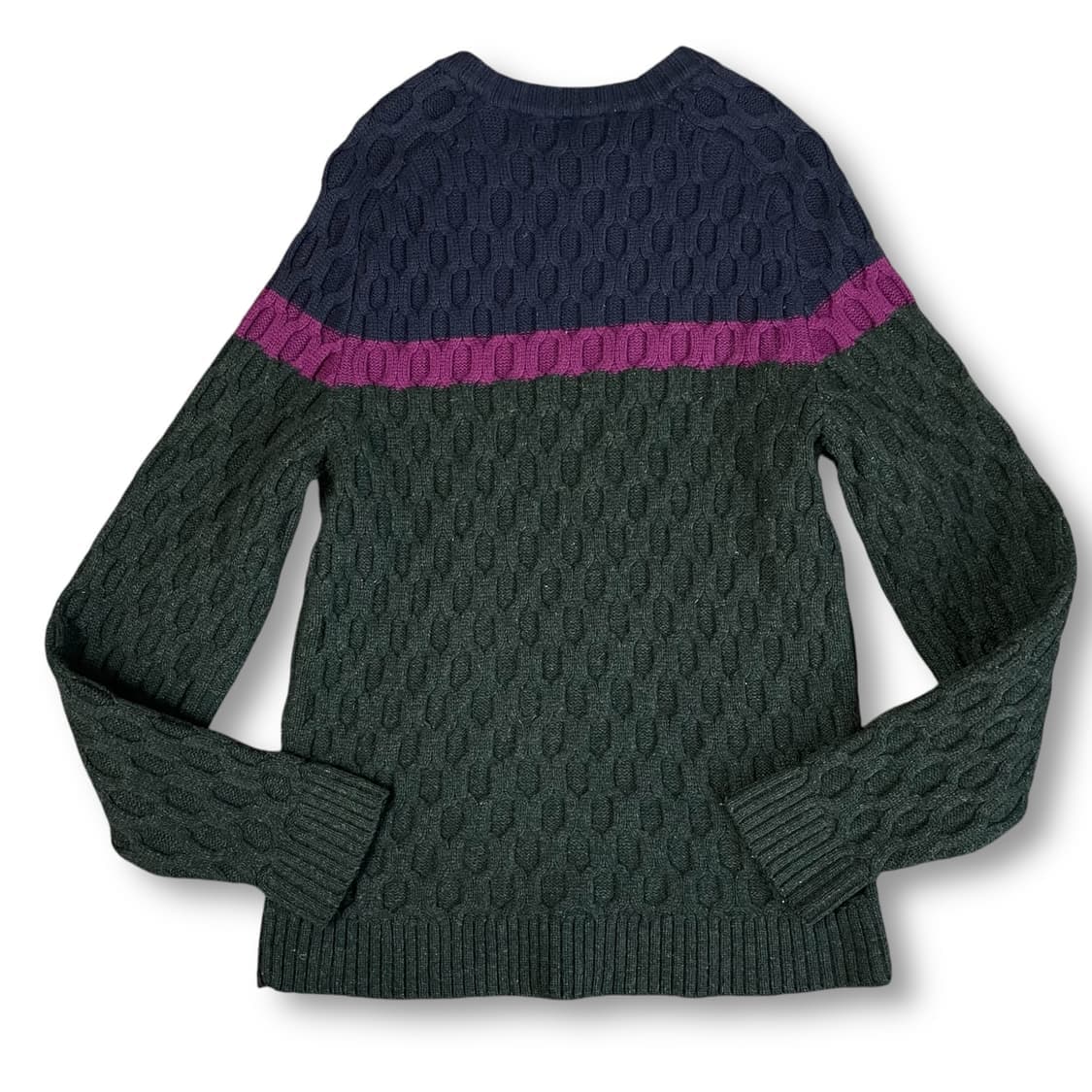 라코스테 배색 짜임 울 니트 스웨터 상품이미지2