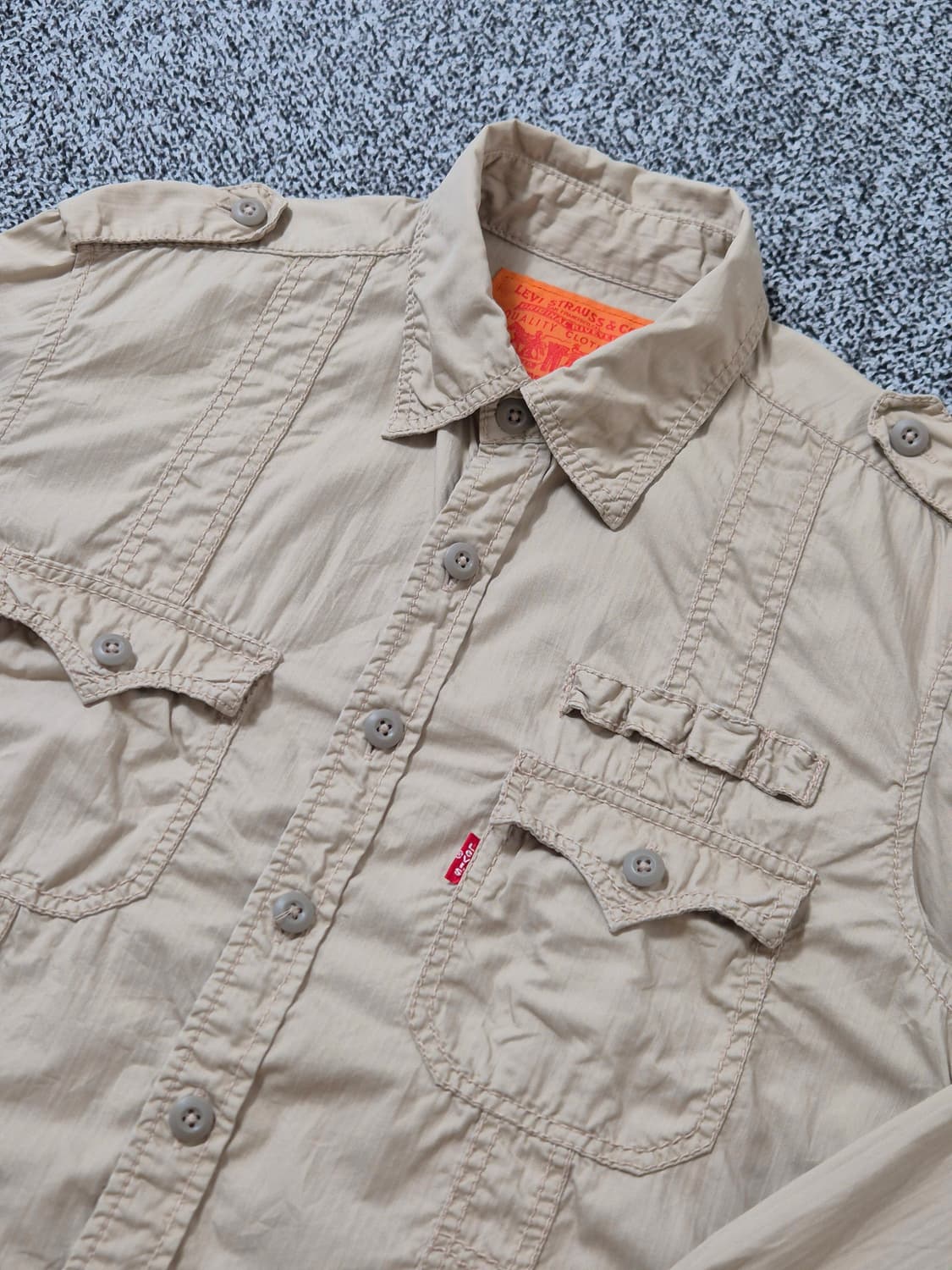 빈티지9. 리바이스 Levi's 베이지 포포켓 밀리터리 셔츠 자켓 상품이미지2