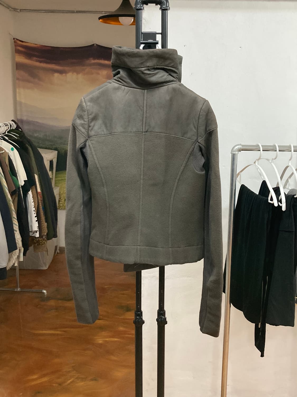 릭오웬스 하이넥 드레이핑 자켓 상품이미지6