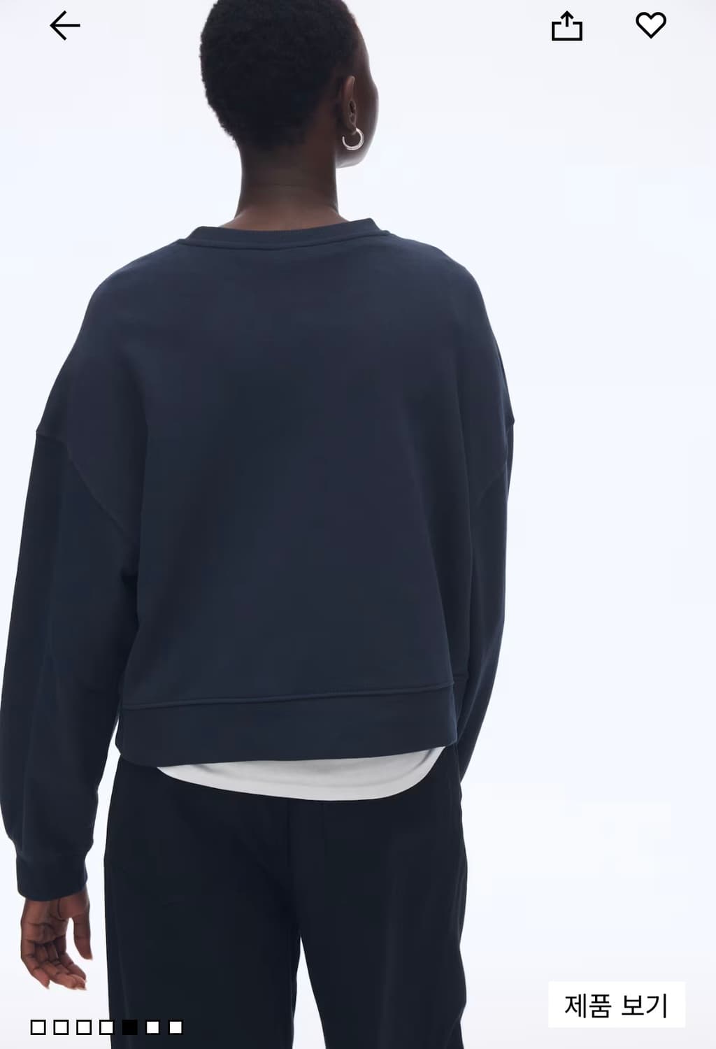 (네이비, 버건디) H&M 스웨트셔츠 맨투맨 상품이미지3