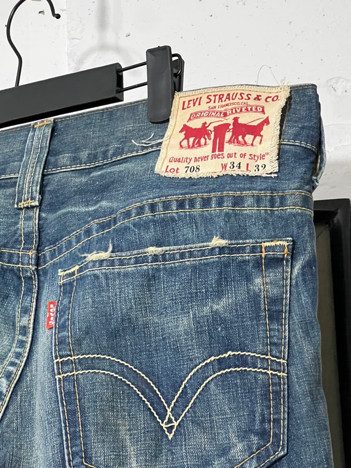 Levi's 708 W34 L32 스크래치 패턴 카고 팬츠 상품이미지7