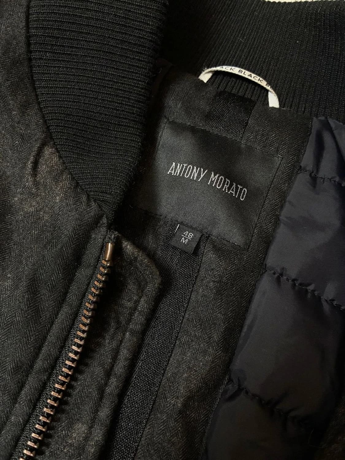 안토니모라토 피그먼트 체크 Ma-1 블루종 자켓 PN7636 상품이미지7