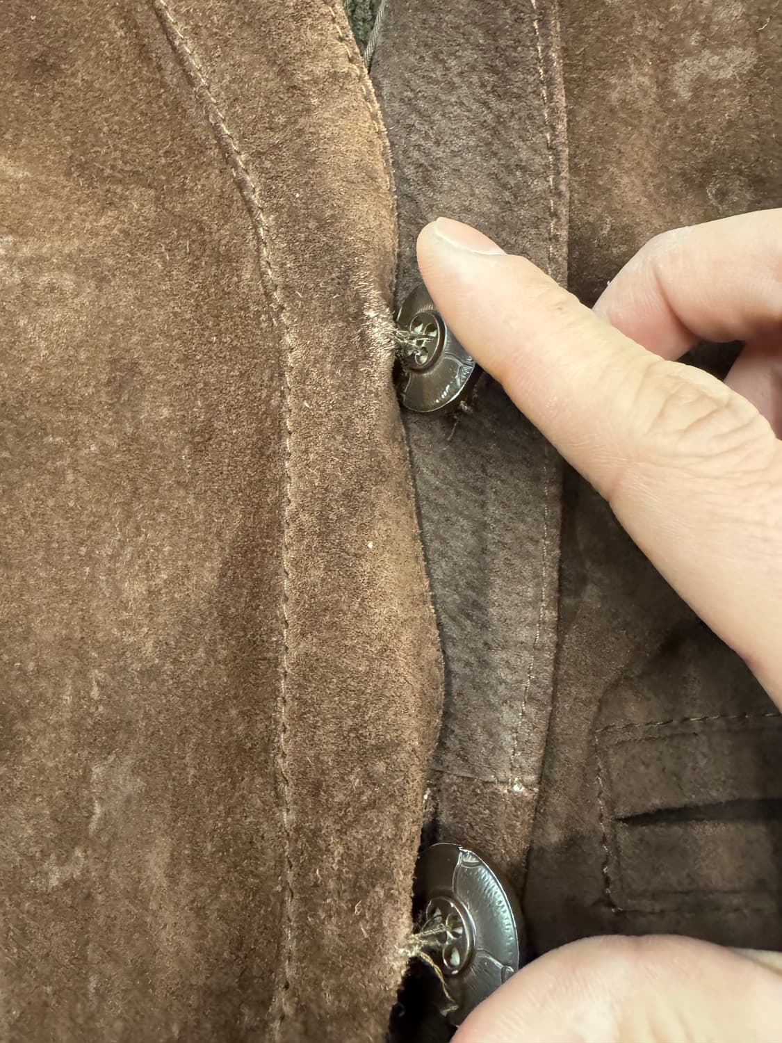 M)THE BROADWAY 빈티지 브라운 돈피 니트 가디건 상품이미지5