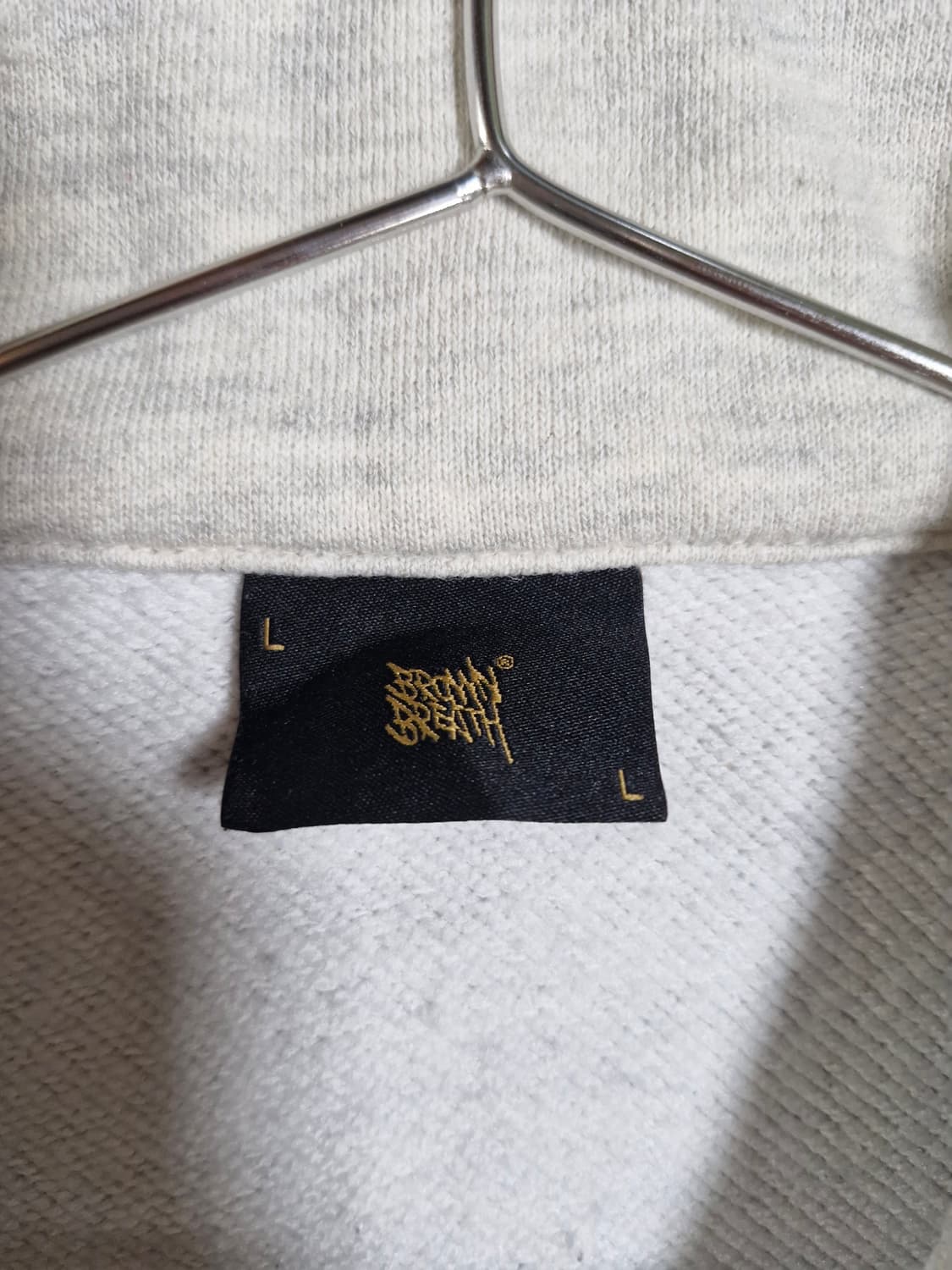 브라운브레스 반지퍼 오버핏 맨투맨 멜란지그레이 L 상품이미지2