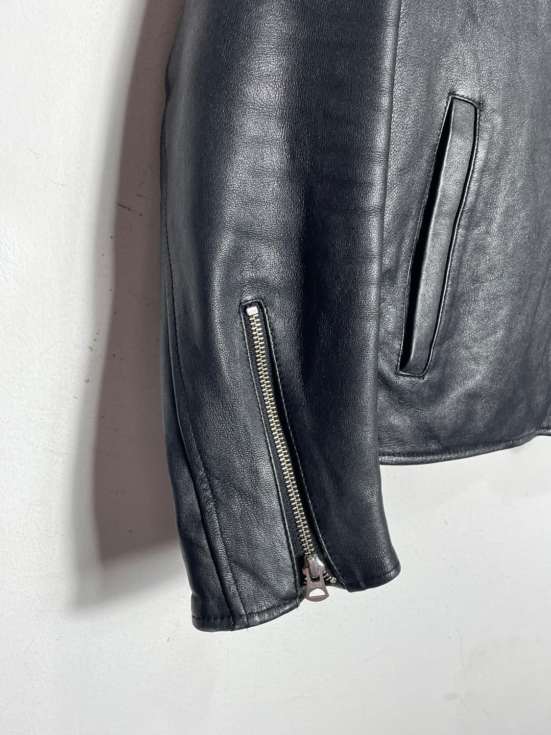 NANO base 나노유니버스 블랙 가죽 라이더 자켓 상품이미지5