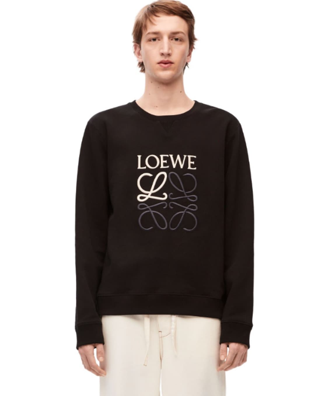 로에베 아나그램 로고 자수 맨투맨 새상품 상품이미지10