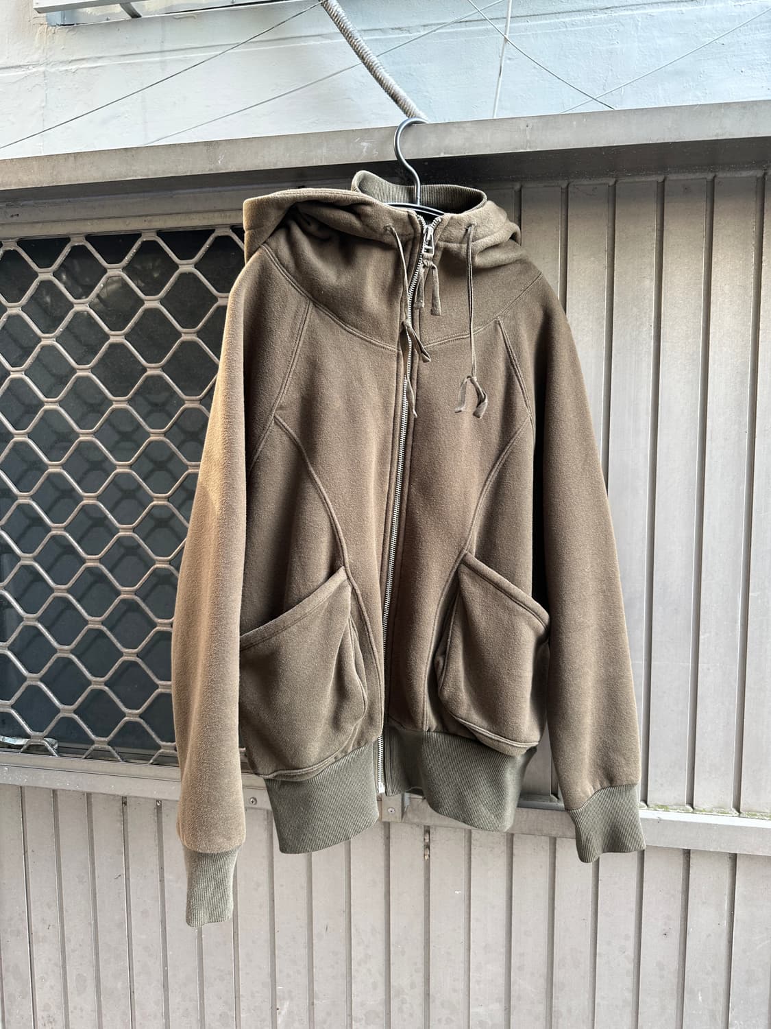 VINTAGE high neck back printing hood zip 상품이미지5