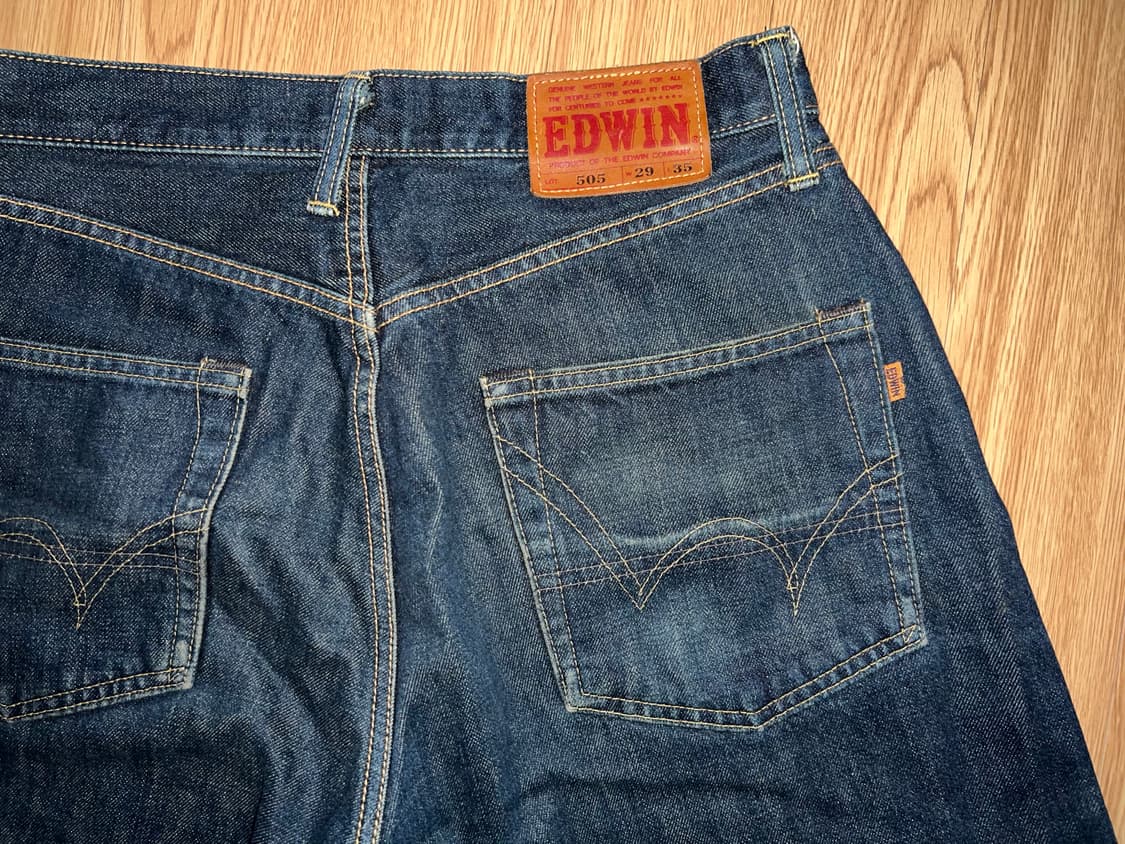 EDWIN 505 wide straight selvedge denim 상품이미지4