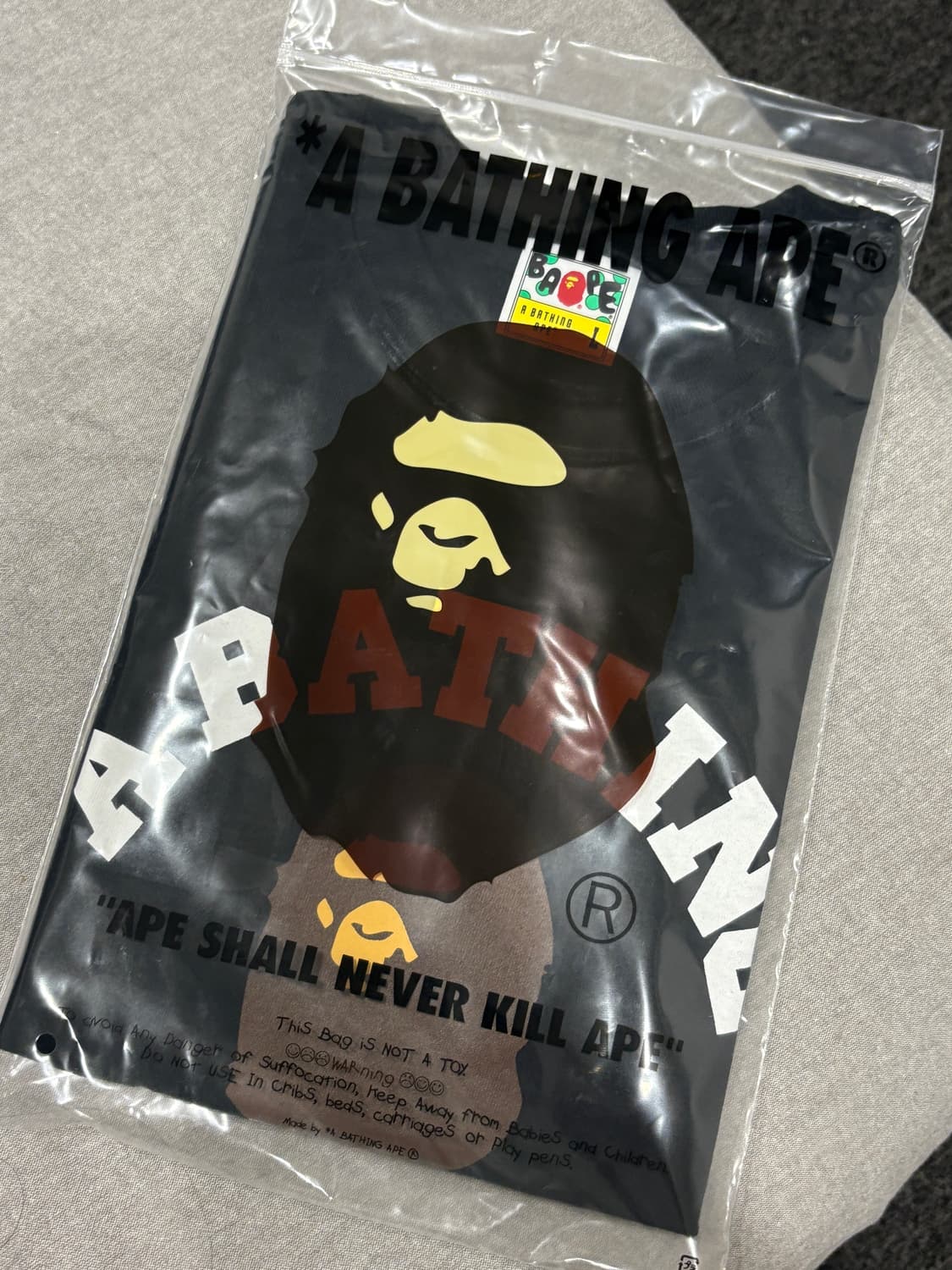 bape college t-shirt 베이프 컬리지 티셔츠 L사이즈  상품이미지1