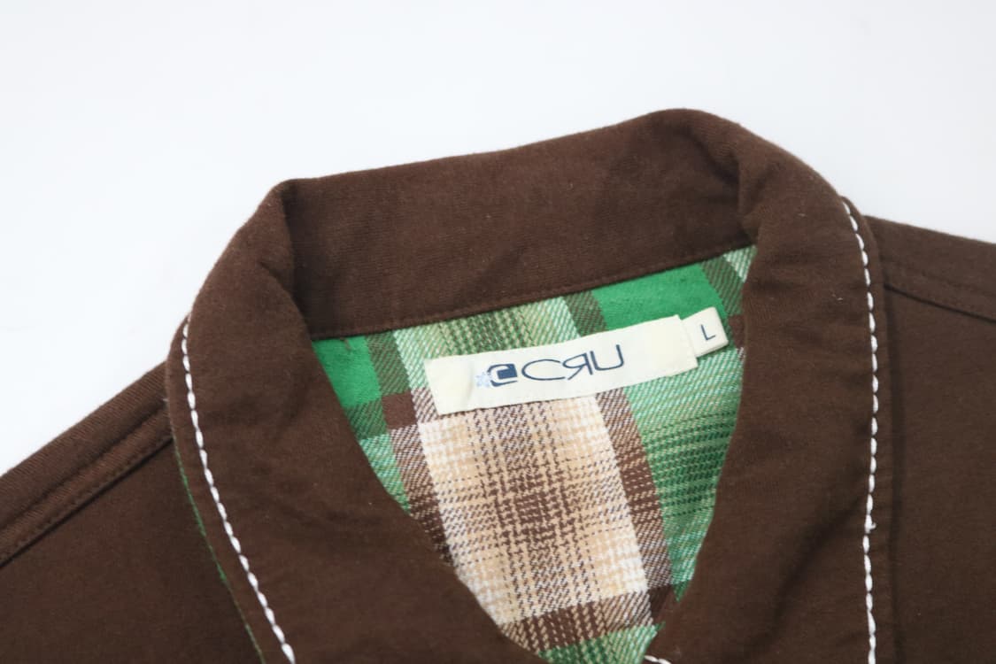 CRU 빈티지 그린 체크 웨스턴 배색 셔츠 (L) 상품이미지6