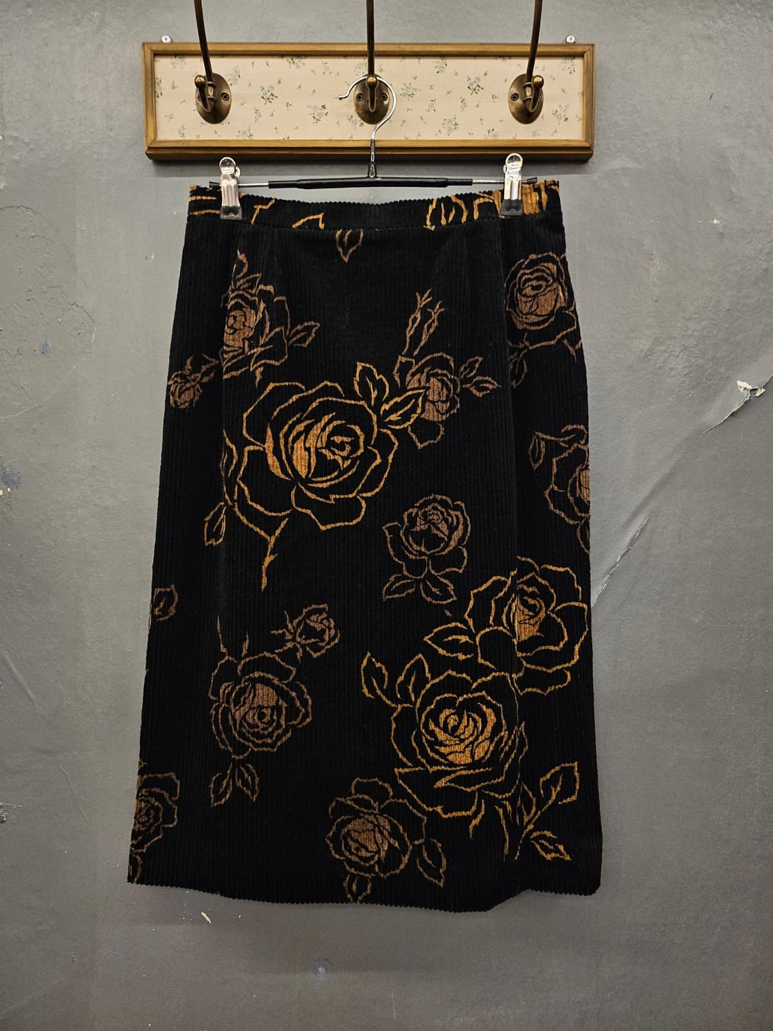 일본빈티지 h.b 블랙장미 코듀로이셋업 상품이미지7