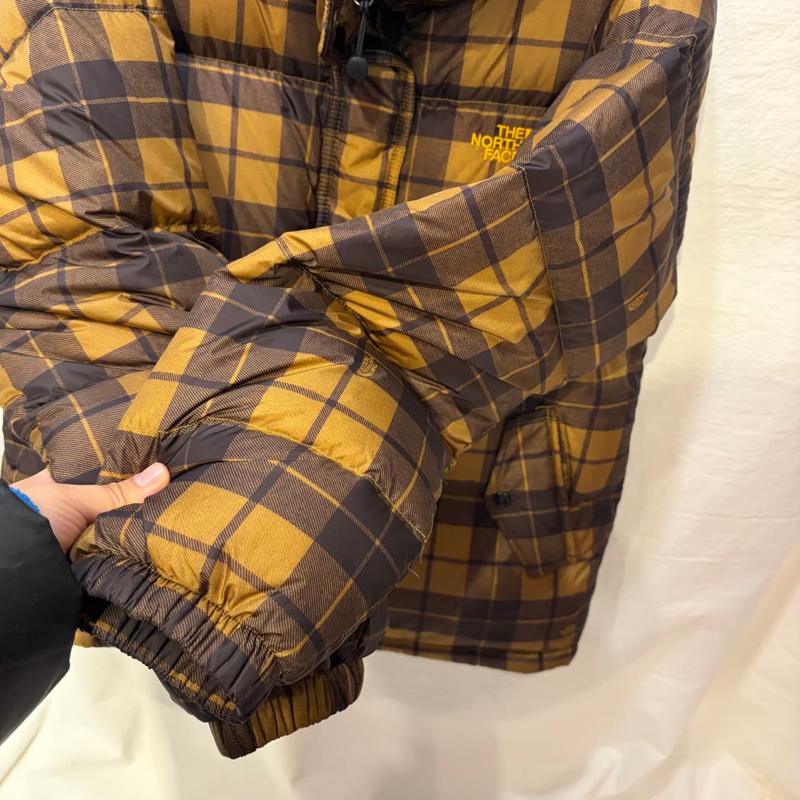 노스페이스 화이트라벨 눕시 700 체크 패딩 자켓 구스다운 상품이미지5