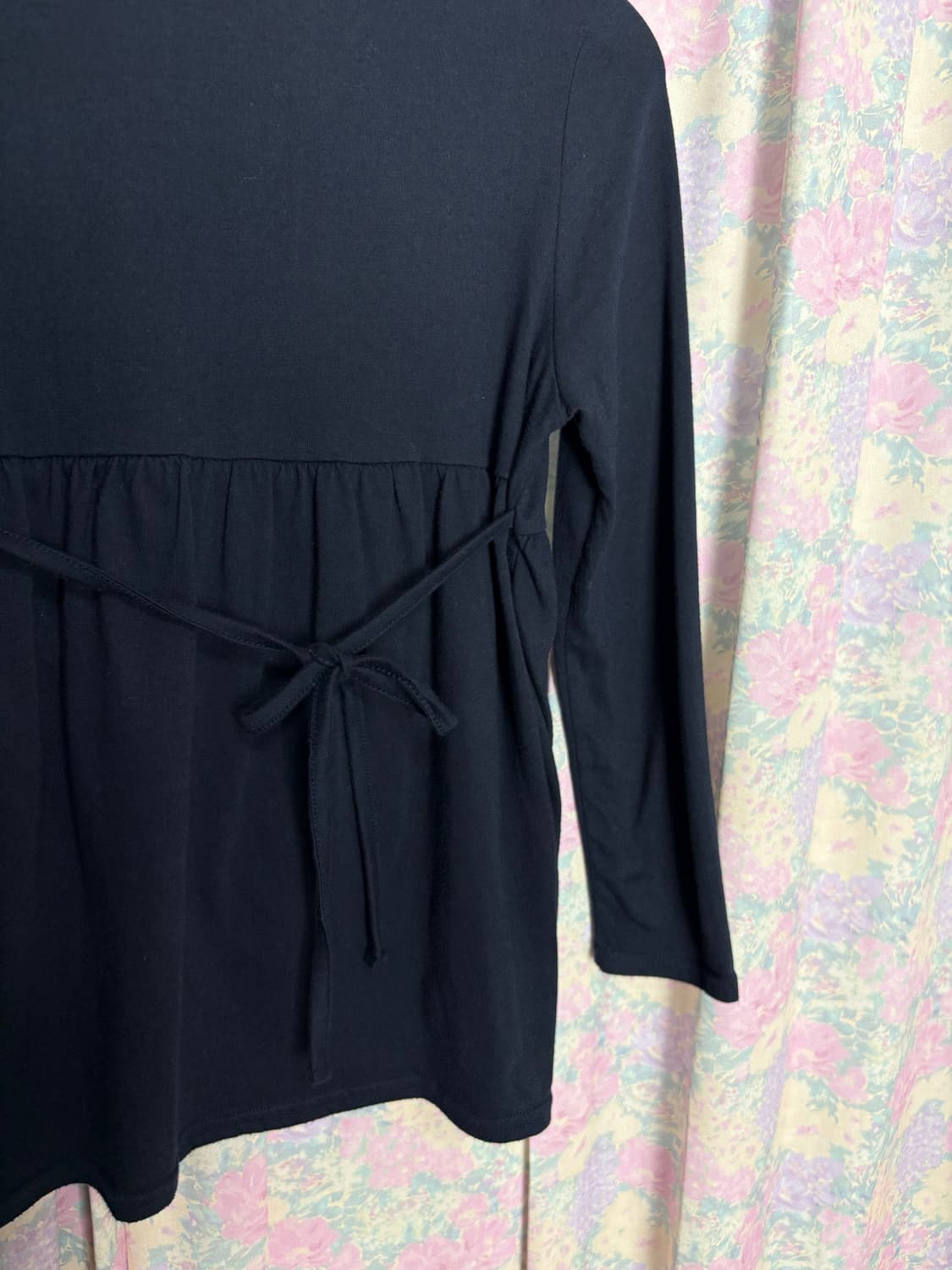 네이비 체크 레이어드 블라우스 상품이미지9