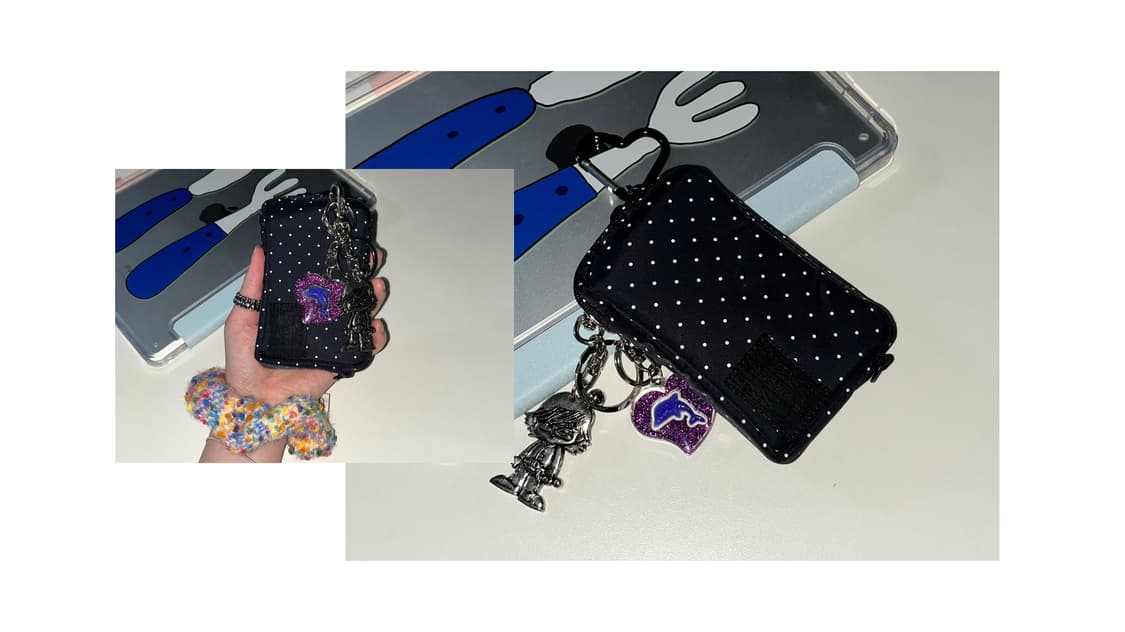 porter 포터 블랙 도트 땡땡이 지갑 상품이미지1