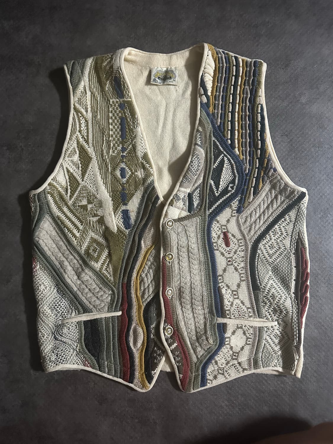 90s Oaklands Australia 메리노 울 니트 베스트 상품이미지1