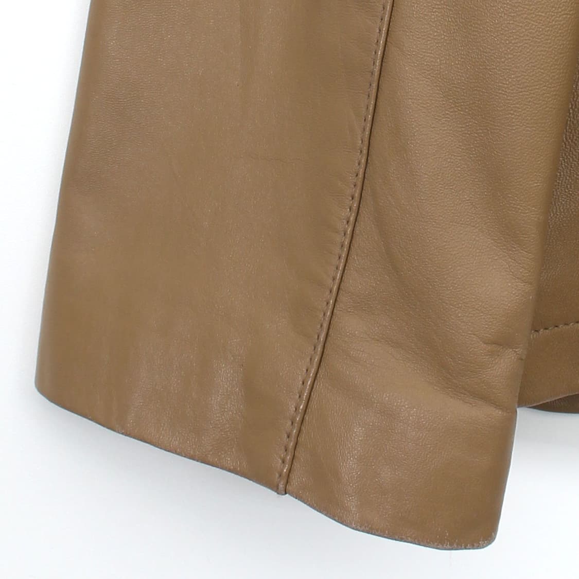 Azzurro 빈티지 베이지 리얼 양가죽 싱글 자켓﻿ 상품이미지7