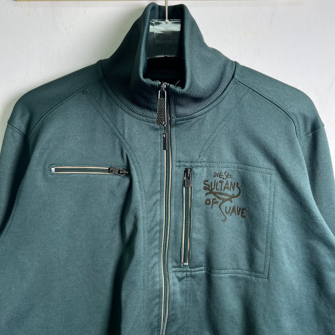 00's 디젤 딥그린 트랙 자켓 XL 상품이미지5