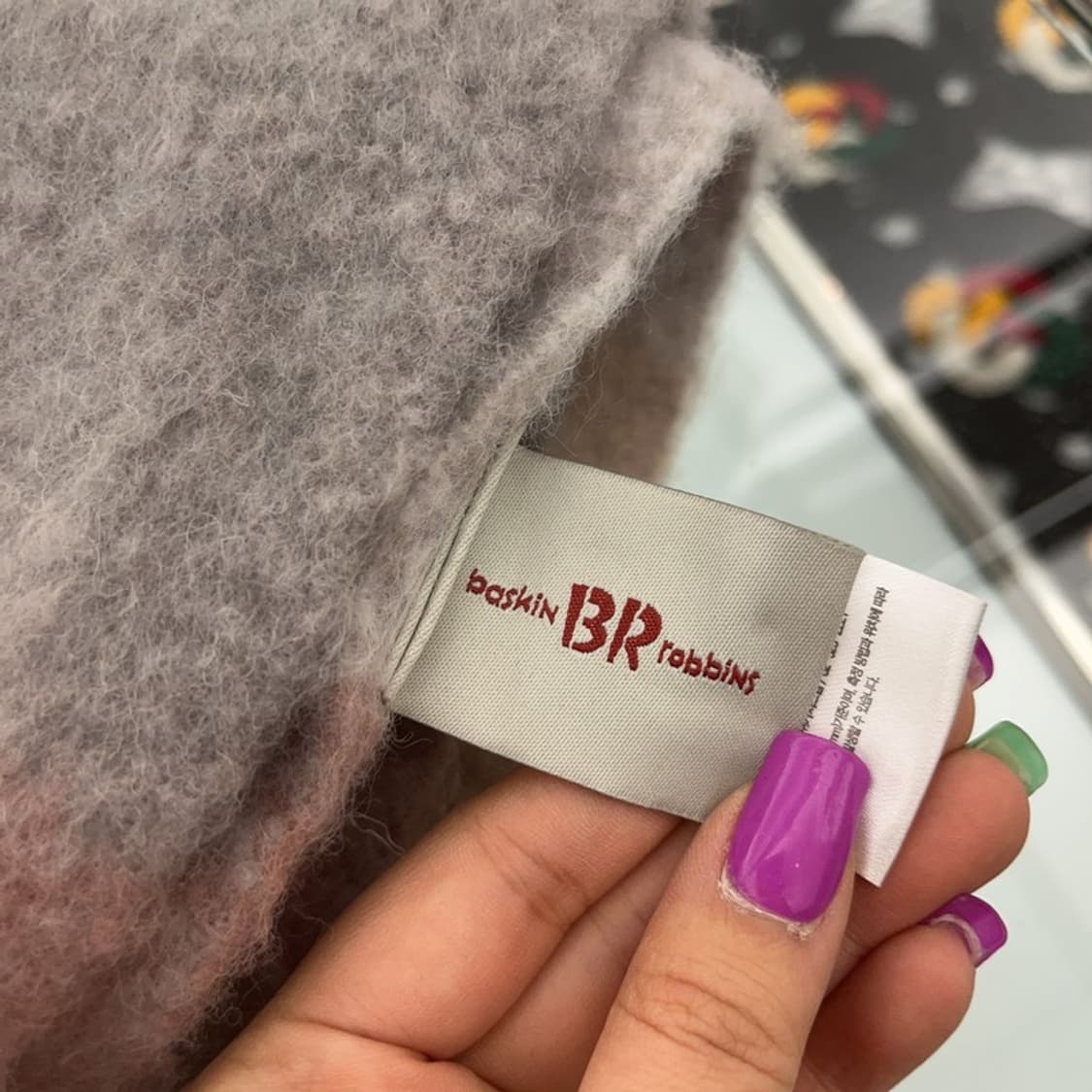 베스킨라빈스 여리 다크 핑크 울 혼방 목도리 머플러 C07113 상품이미지4